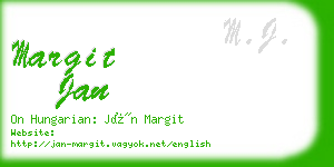 margit jan business card